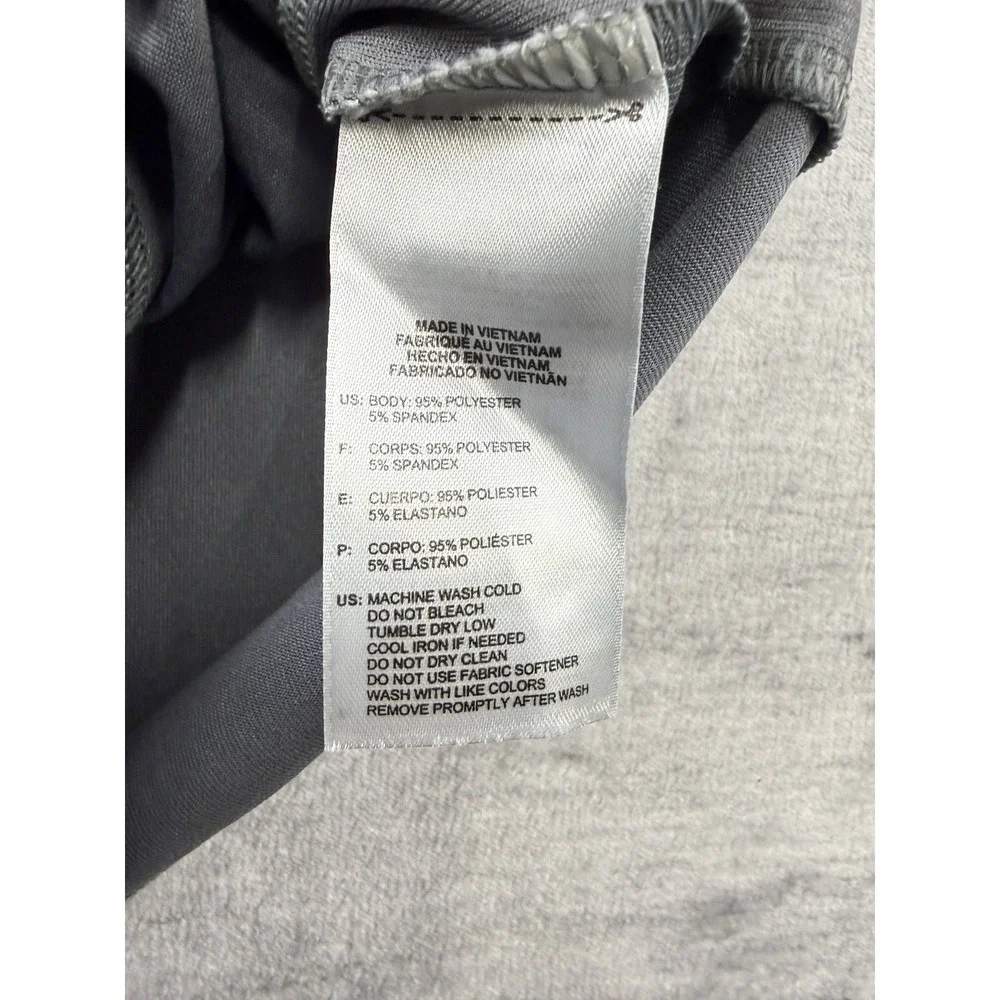 Adidas Men's Gray Striped Climacool Short Sleeve Polo Shirt Size L Preppy
